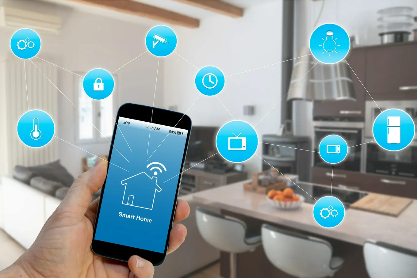 koncepcja smart home na telefonie